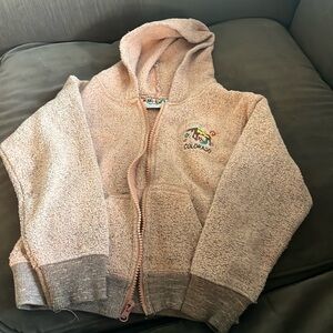 Girls Colorado sweater (approximately 4T); light orange.